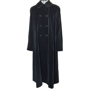 Drizzle Neiman Marcus black velvet vintage dress coat 4 EUC